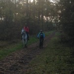 moon met fiets bos